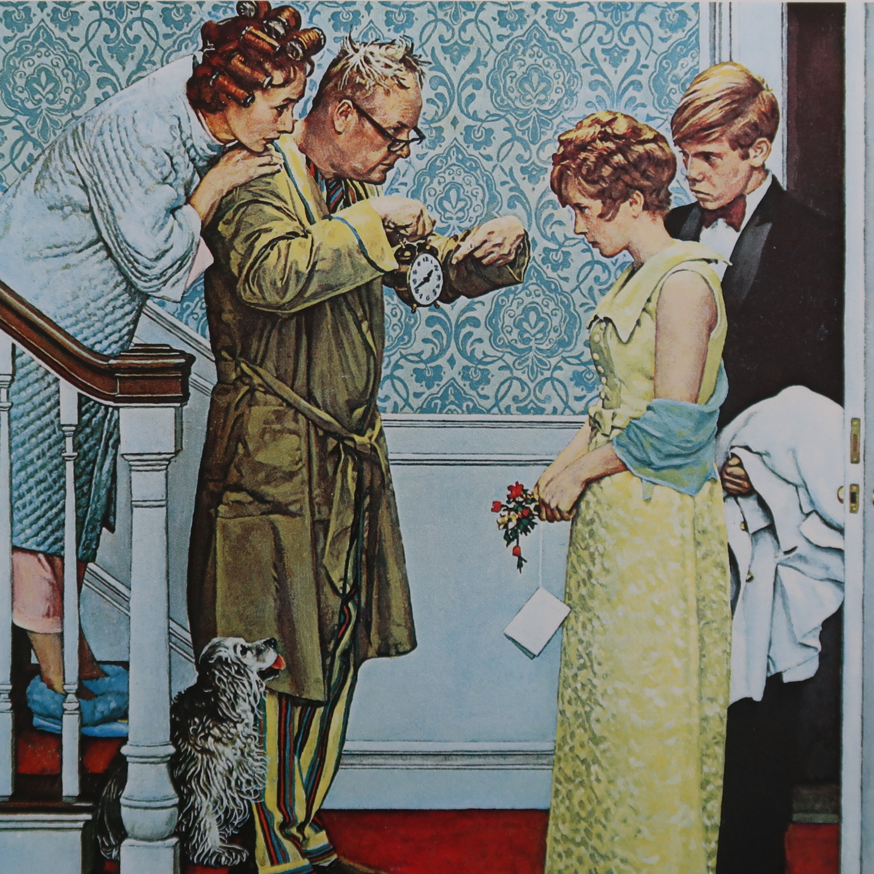 Norman Rockwell Vintage Print 1976 |"Look What Time It Is?" (1970) | Home Decor | WallArt | Art Print | Wall Decor