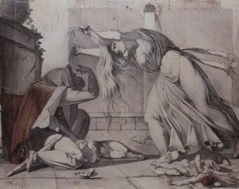 Johann Fuseli Vintage Print 1982 | "Massacre of the Innocents" (1771) | Art Print | Home Decor | Wall Art | Wall Decor