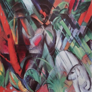 Franz Marc Vintage Print 1985 | &quot;Rain&quot; (1912) | Home Decor | EWall Art | Art Print | Expressionism | Wall Decor