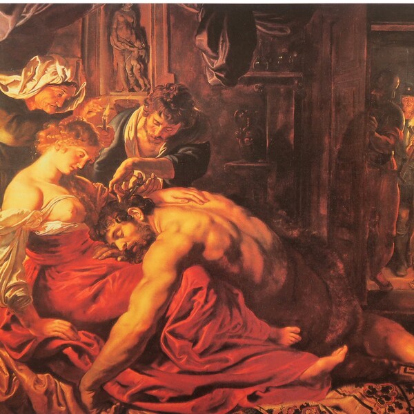 Sir Peter Rubens Vintage Print 2000 | "Samson and Delilah" (1609) | Home Decor | Wall Art | Art Print | Vintage Print | Wall Decor