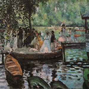 Auguste Renoir Vintage Print 1976 | &quot;La Grenouillere&quot; (1869) | Home Decor | Wall Art | Art Print | Impressionism | Wall Decor