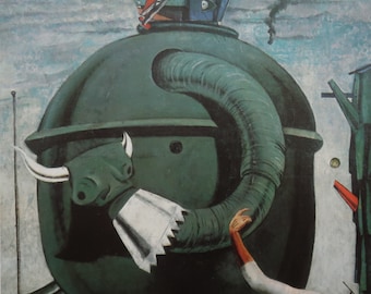 Max Ernst Vintage Print 1985 | "The Elephant Celebes" (1921) | Home Decor | Wall Art | Art Print | Surrealism | Wall Decor