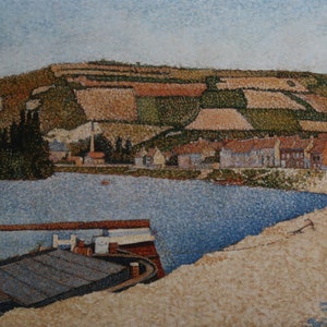 Paul Signac Vintage Print 2000 | &quot;Les Andelys, Cote d&#39;Aval&quot; (1886) | Home Decor | Wall Art | Art Print | Post-Impressionism | Wall Decor