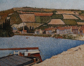 Paul Signac Vintage Print 2000 | "Les Andelys, Cote d'Aval" (1886) | Home Decor | Wall Art | Art Print | Post-Impressionism | Wall Decor