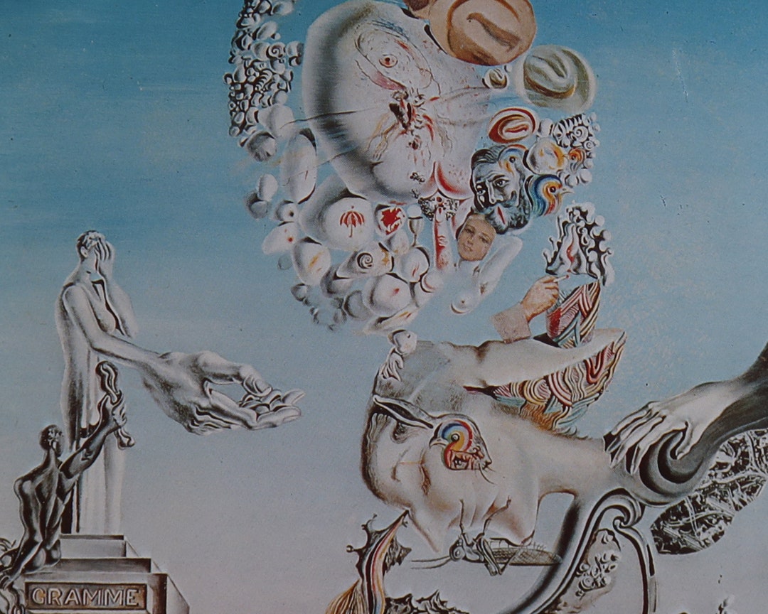 UPBEER Tableau Salvador Dali Impression Toile - Décoration Murale Chambre 30x45cm Sans Cadre