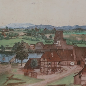 Albrecht Durer Vintage Print 1982 | &quot; The Wire-Drawing Mill on the Pegnitz&quot; | Home Decor | wall Art | Art Print | Wall Decor