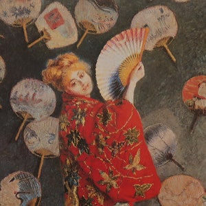 Claude Monet Vintage Print 1989 | &quot;Madame Monet in Japanese Costume &quot; (1876) | Art Print | Home Decor | Wall Decor | Impressionism