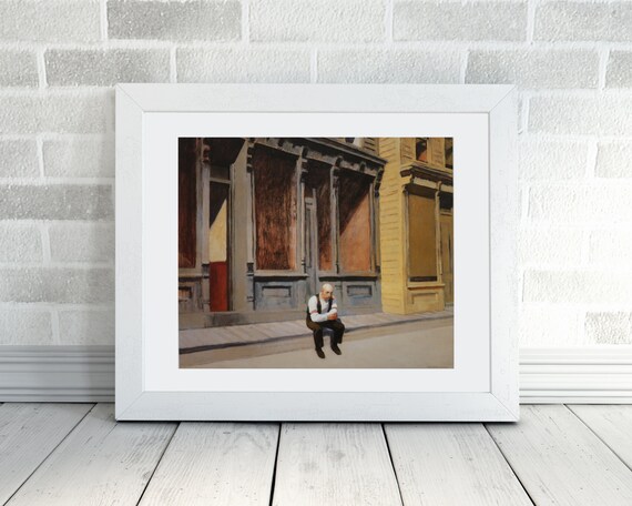 Edward Hopper Vintage Print | Sunday (1926) | Home Decor | Genuine