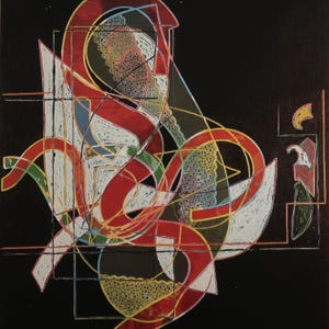 Frank Stella Vintage Print 1987 | &quot;Circuits: Pergusa Three&quot; (1983) | Home Decor | Wall Art | Art Print | Contemporary Art | Wall Decor