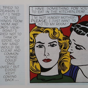Roy Lichtenstein Vintage Print 1999 | Eddie Diptych (1962) | Vintage Art Print | Home Decor | Pop Art Print | Wall Decor | Vintage Print