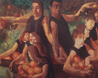 Stanley Spencer Vintage Print 1997 | "Apple Gatherers" (1912-13) | Art Print | Home Decor | Wall Art | British Art | Wall Decor