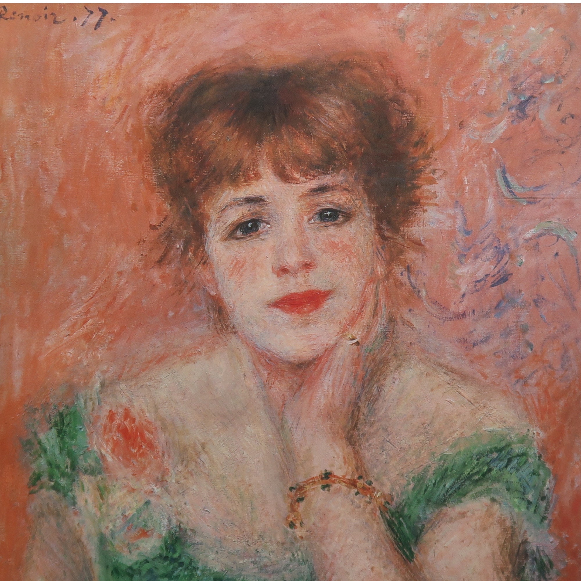 Renoir、PORTRAIT DE JEANNE SAMARY、希少画集画、新品額装付 Pierre