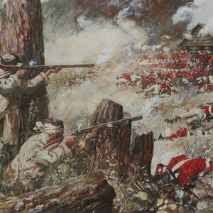 Norman Price Vintage Print 1979 | &quot;Battle of Freeman&#39;s Farm&quot; (1931) | Home Decor | Wall Art | Art Print | Illustrator | Wall Decor