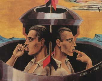 Max Ernst Vintage Print 1985 | "Castor and Pollux" (1923) | Home Decor | Wall Art | Art Print | Surrealism | Wall Decor