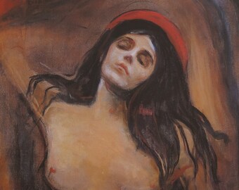 Edvard Munch Vintage Print 1993 | &quot;Madonna&quot; (1894-5) | &quot;Girl Washing&quot; (1896) | Art Print | Doube-Sided Print | Wall Art | Home Decor