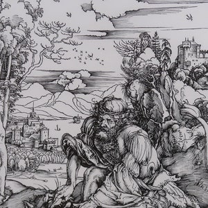 Albrecht Durer Vintage Print 1994 | &quot;Samson Rending the Lion&quot; | Home Decor | Wall Art  | Art Print | Wall Decor