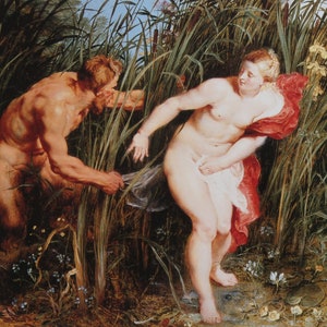 Sir Peter Paul Rubens & Jan Breughel the Elder Vintage Print 2000 | &quot;Pan and Syrinx&quot; (1617-19) | Art Print | Home Decor | Wall Art