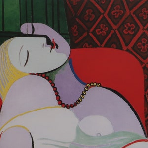 Pablo Picasso Vintage Print 1997 | &quot;The Dream&quot; (1932) | Art Print | Home Decor | Wall Art | Wall Decor | Cubism