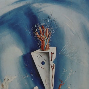 Salvador Dali Vintage Print 1990 | "Apparatus and Hand" (1927) | Home Decor | Wall Art | Art Print | Surrealism | Wall Decor
