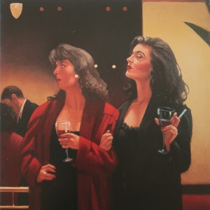 Jack Vettriano Vintage Print 2002 | &quot;Girls&#39; Night&quot; | Home Decor | Wall Art | Art Print | Contemporary Art | Wall Decor