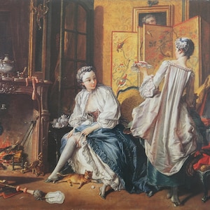 Francois Boucher Vintage Print 1988 | &quot;La Toilette&quot; (1742) | Home Decor | Wall Art | Art Print | Rococo | Wall Decor