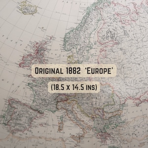 Original 1882 Landkarte 'Europa' von Keith Johnston | Handlicher königlicher Atlas | Antike Karte | Landkarte| Über 140 Jahre alt