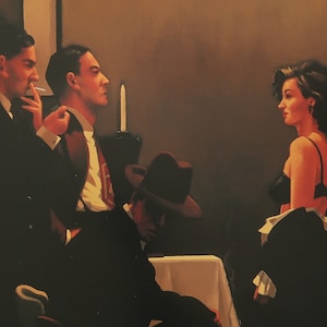 Jack Vettriano Vintage Print 2000 | &quot;We Can&#39;t Tell Right from Wrong&quot; | Home Decor | Art Print | Wall Art | Contemporary Art | Wall Decor
