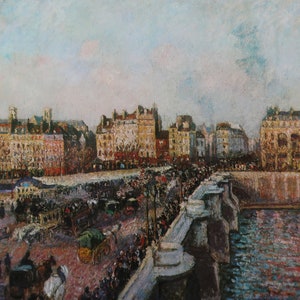 Camille Pissarro Vintage Print 1976 | &quot;Le Pont Neuf&quot; (1901) | Home Decor | Wall Art | Art Print | Impressionism | Wall Decor