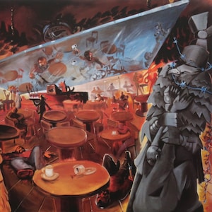 Jorg Immendorff Vintage Print 1985 | "Cafe Rehearsal" (1980) | Home Decor | Wall Art | Art Print | Wall Decor