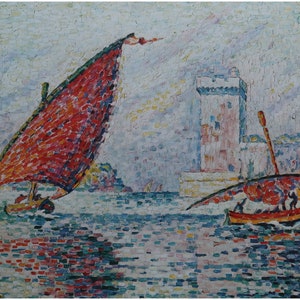 Paul Signac Vintage Print 1995 | &quot;The St-Jean Fort, Marseilles&quot; (1907) | Art Print | Home Decor | Marine Art | Wall Decor | Wall Art