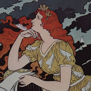 Eugene Grasset Vintage Print 1978 | &quot;Encre L. Marquet&quot; (1892) | Home Decor | Wall Art | Wall Decor | Art Nouveau