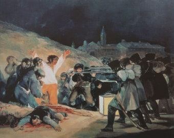 Fransisco Goya Vintage Print 2000 | "Execution of the Defenders..." (1814) | Home Decor | Wall Art | Art Print | Vintage Print