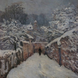 Alfred Sisley Vintage Print 1994 | &quot;Snow at Louveciennes&quot; (1878) | Home Decor | Wall Art | Art Print | Impressionism | Wall Decor