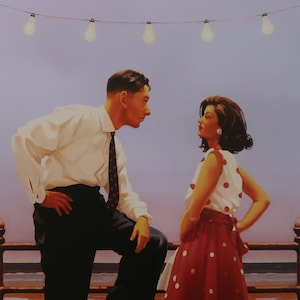 Jack Vettriano Vintage Print 2002 | &quot;The Big Tease&quot; | Home Decor | Wall Art | Art Print | Contemporary Art | Wall Decor