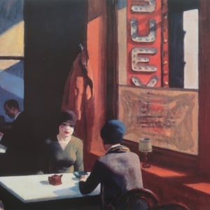 Edward Hopper Vintage Print 2002 | &quot;Chop Suey&quot; (1929) | Home Decor | Wall Art | Art Print | Realism | Wall Decor