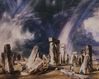 John Constable Vintage Print 2000 | "Stonehenge" (1835) | Home Decor | Wall Art | Art Print | Romanticism | Wall Decor