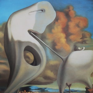 Salvador Dali Vintage Print 1997 | "The Architectonic Angelus of Millet" (1933) | Home Decor | Vintage Print | Surrealism | Wall Art