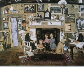 Graham Clarke Vintage Print 1985 | "Nethercott" (1981) | Home Decor | Wall Art | Art Print | Wall Decor | Old Cottage