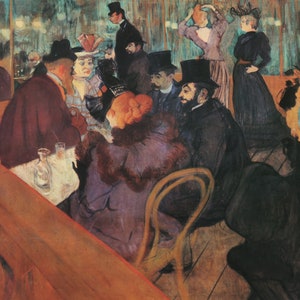 Impression vintage Henri de Toulouse-Lautrec 1976 | « Au Moulin Rouge » (1892) | Décoration d'intérieur | Art mural | Impression artistique