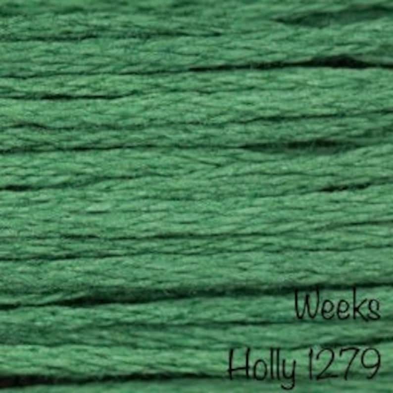 WEEKS DYE WORKS \u201cHolly 1279\u201d hand over-dyed embroidery floss