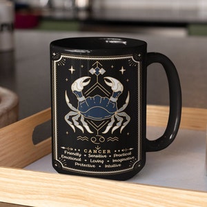 Personalized Cancer Zodiac Coffee Mug: Custom Astrology Gift