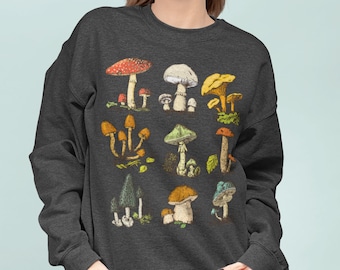 Mushroom Sweatshirt | Etsy Mushroom Sweatshirt | Etsy
