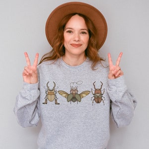 Cowboy Beetle Graphic Sweatshirt: Unisex Entomology Gift