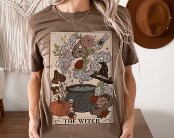 Camiseta con la carta del Tarot de la Bruja, Ropa Mística de Brujería