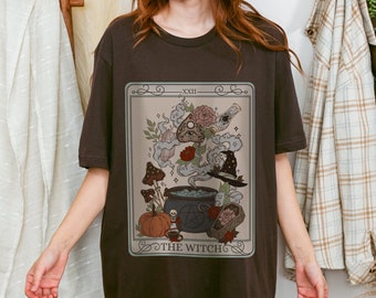 The Witch Tarot Card Version 2 T-Shirt, Witchy Aesthetic Oversized TShirt, Magical Mystical Boho Tee, Trendy Cottagecore Clothing, Pagan Tee