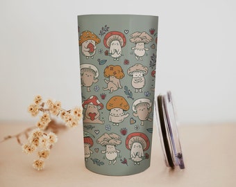 Mushroom Friends 20oz Tumbler, Cute Cottagecore Swamp Witch Mushroom Tumbler, Mushroom Travel Mug, Plant Lover Gift, Aesthetic Coffee Mug