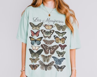 Vintage Butterfly T-Shirt: Las Mariposas Comfort Colors Tee