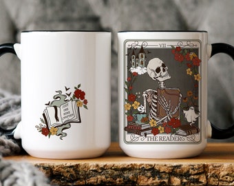 The Reader Tarot Card Mug: Custom Book Lover Gift