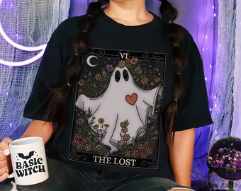 The Lost Tarot Card Comfort Colors TShirt, Cute Ghost Halloween Shirt, Spooky Witchy Stuff, Retro Oracle Card T-Shirt, Mystical Spooky Tee