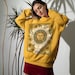 The Sun Vintage Crewneck Sweatshirt, Sunflower Shirt, Cottagecore Pullover Sweater, Tarot Card Sweatshirt Women, Witchy Oversized Sweatshirt